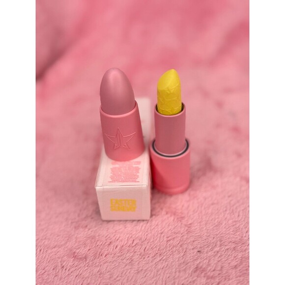 New! Easter Sunday Jeffree Star Velvet Trap Lipstick Yellow Rare NIB NWT - Picture 7 of 7